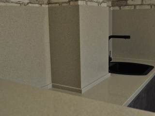 столешница и стеновая Tristone F-213 Concrete Quartz